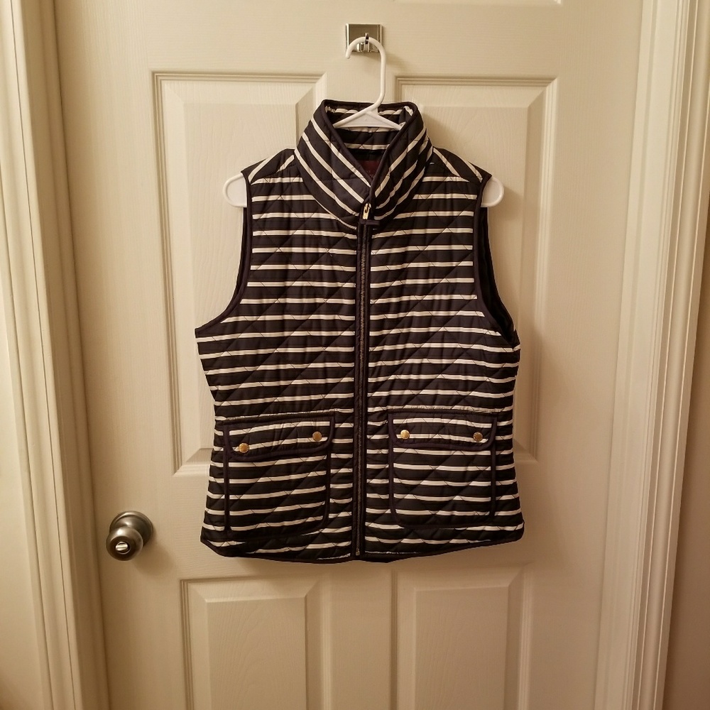 Navy and White Striped Vest!